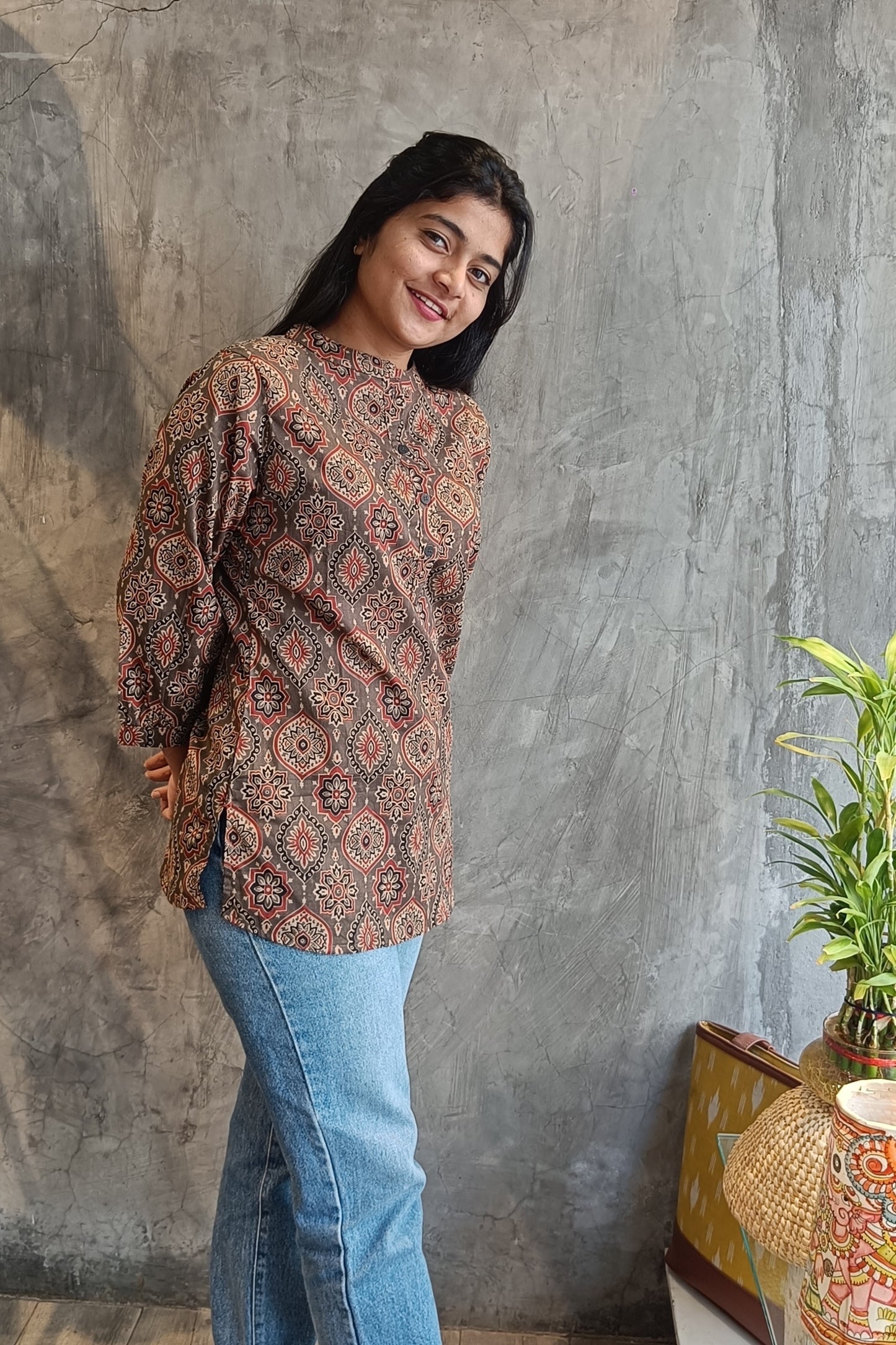 Ajrakh Print Short Top