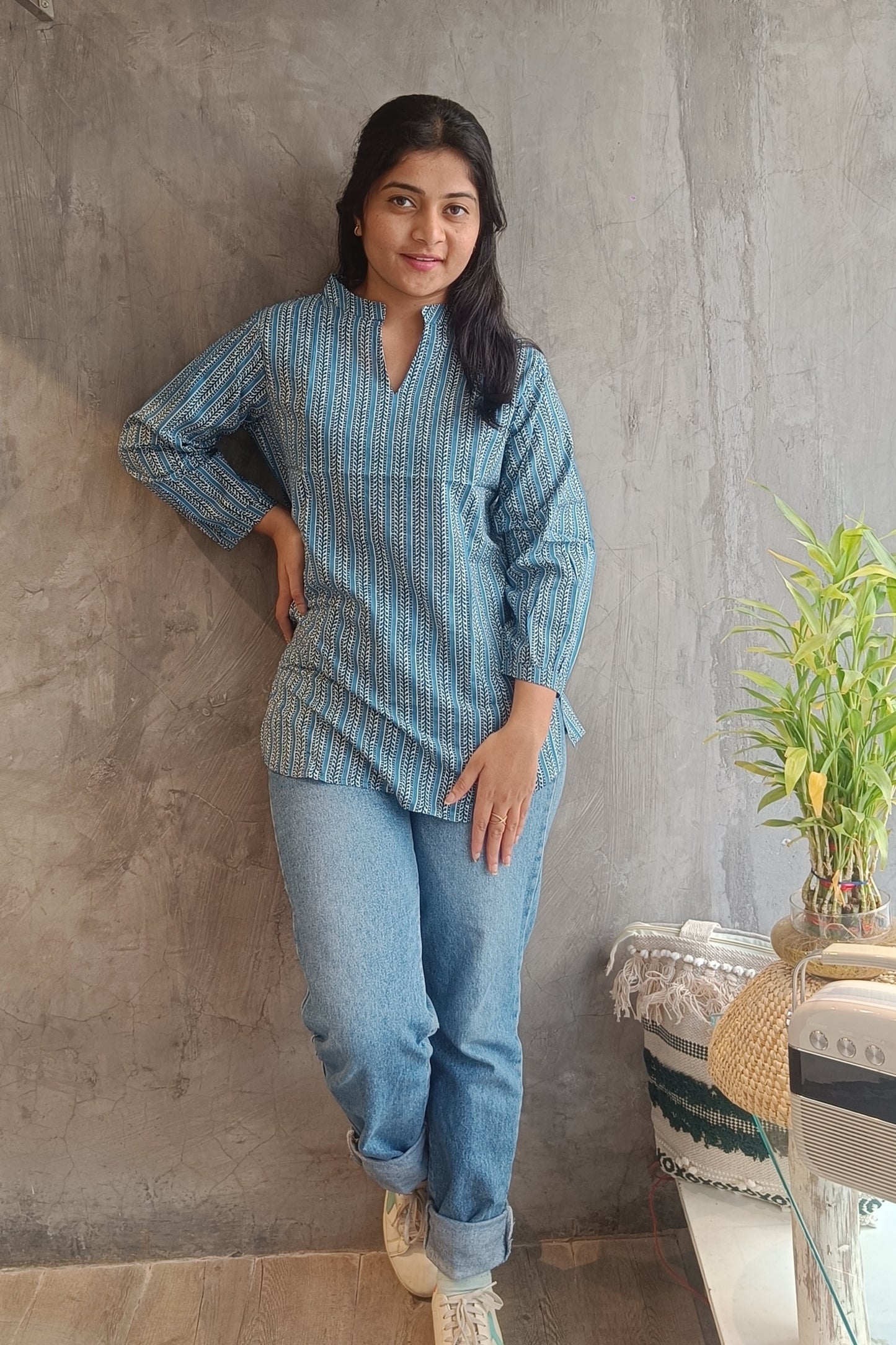 lining Indigo Shots Top