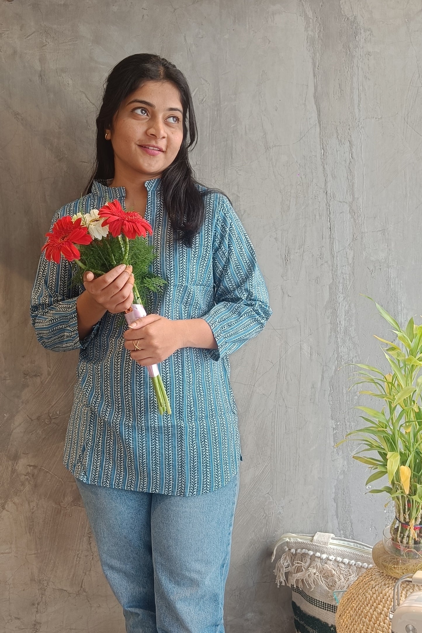 lining Indigo Shots Top