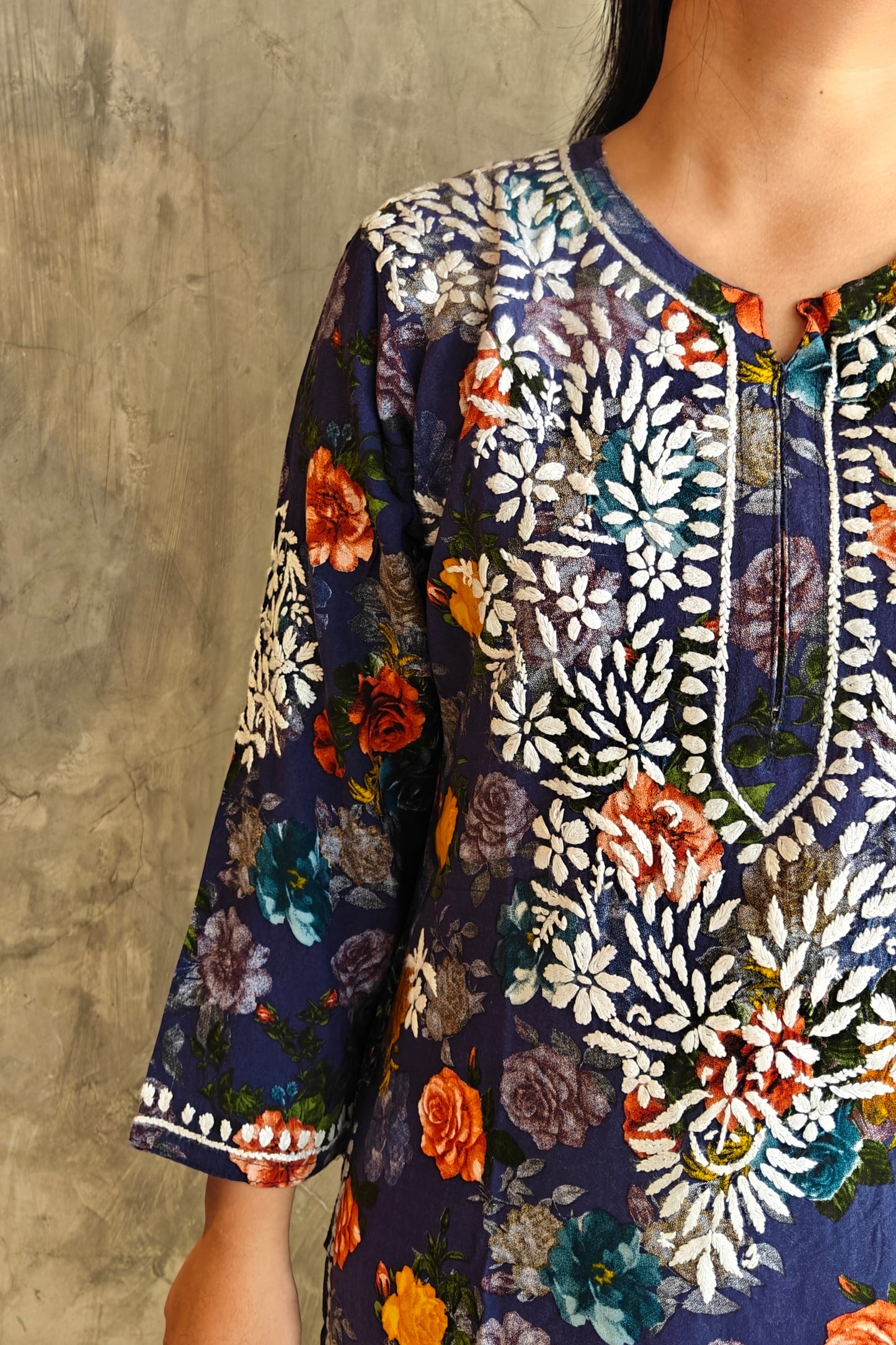 Blue Yellow Floral Long Co-ord Set