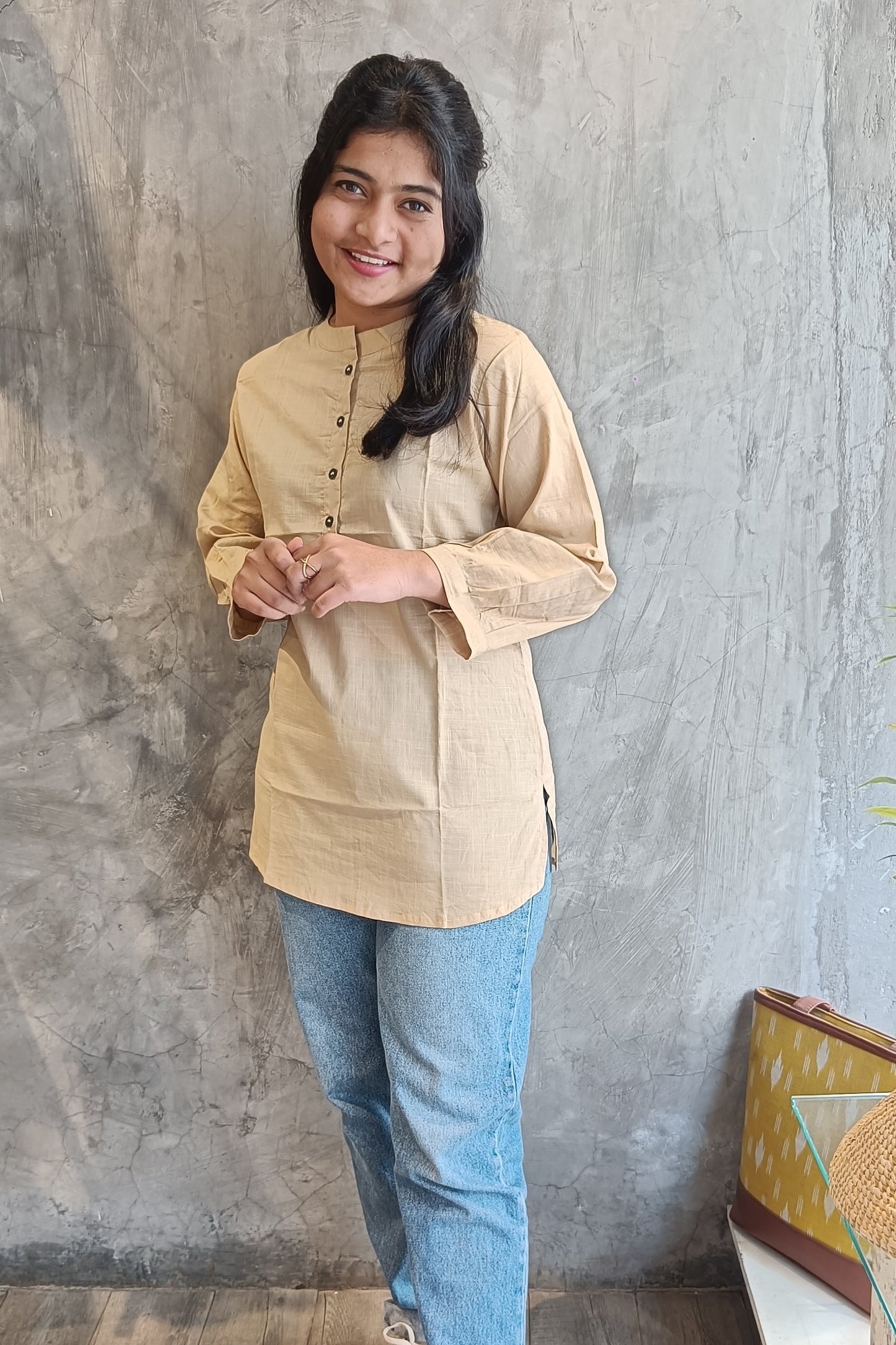 Beige Color Premium Cotton Top