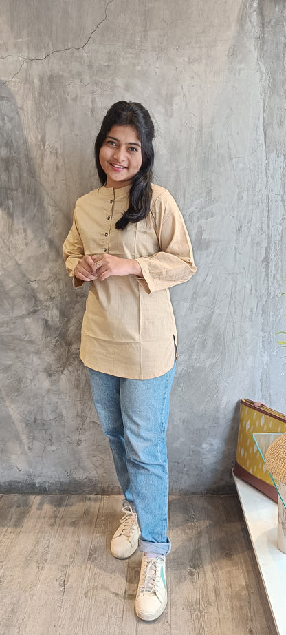 Beige Color Premium Cotton Top