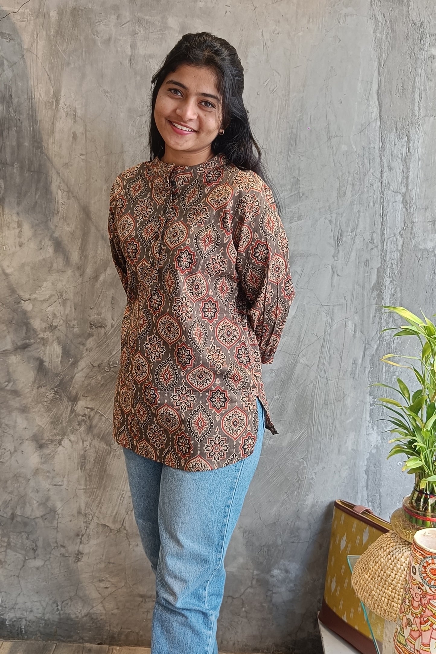 Ajrakh Print Short Top