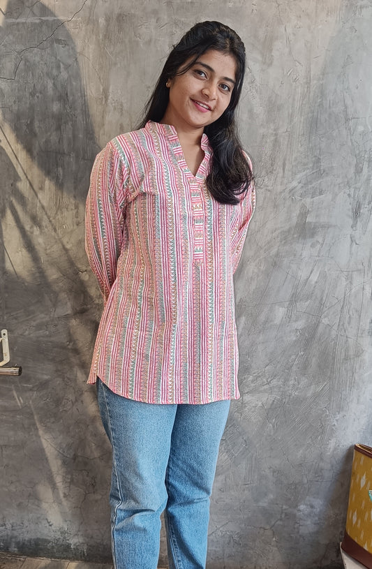 Ice-cearm Pink Short Top