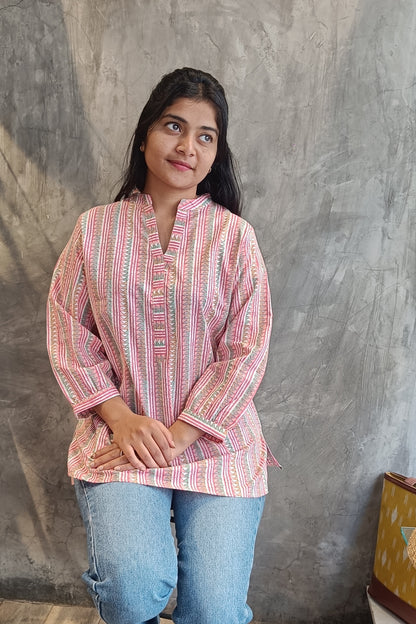 Ice-cearm Pink Short Top
