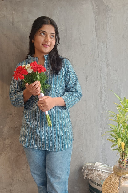 lining Indigo Shots Top