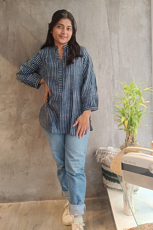 Dark Indigo Short Top