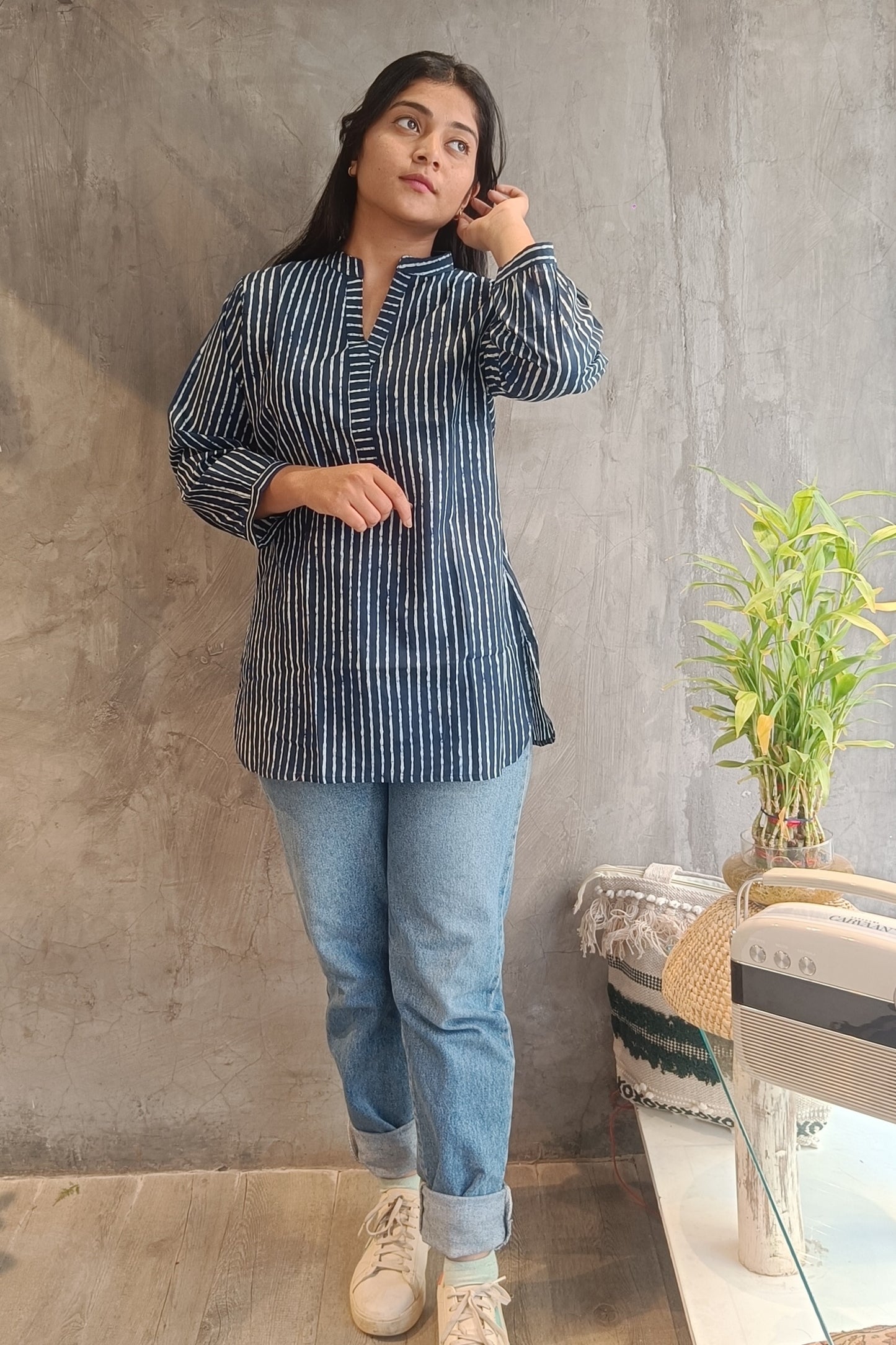 Dark Indigo Short Top