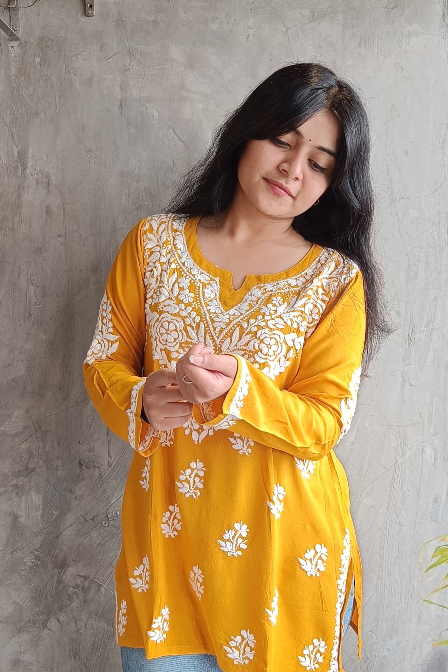 Mustered Yellow Short Top