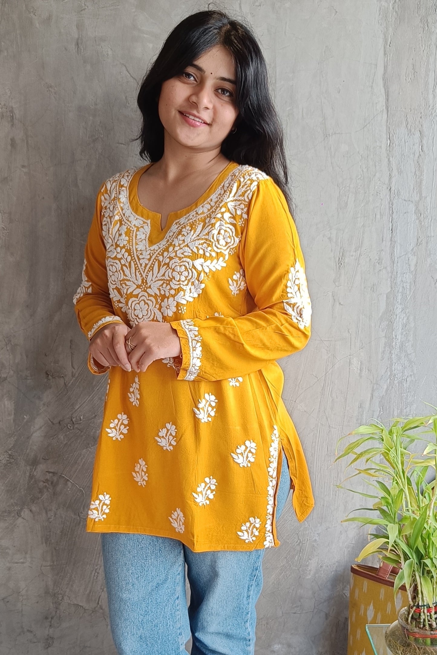Mustered Yellow Short Top