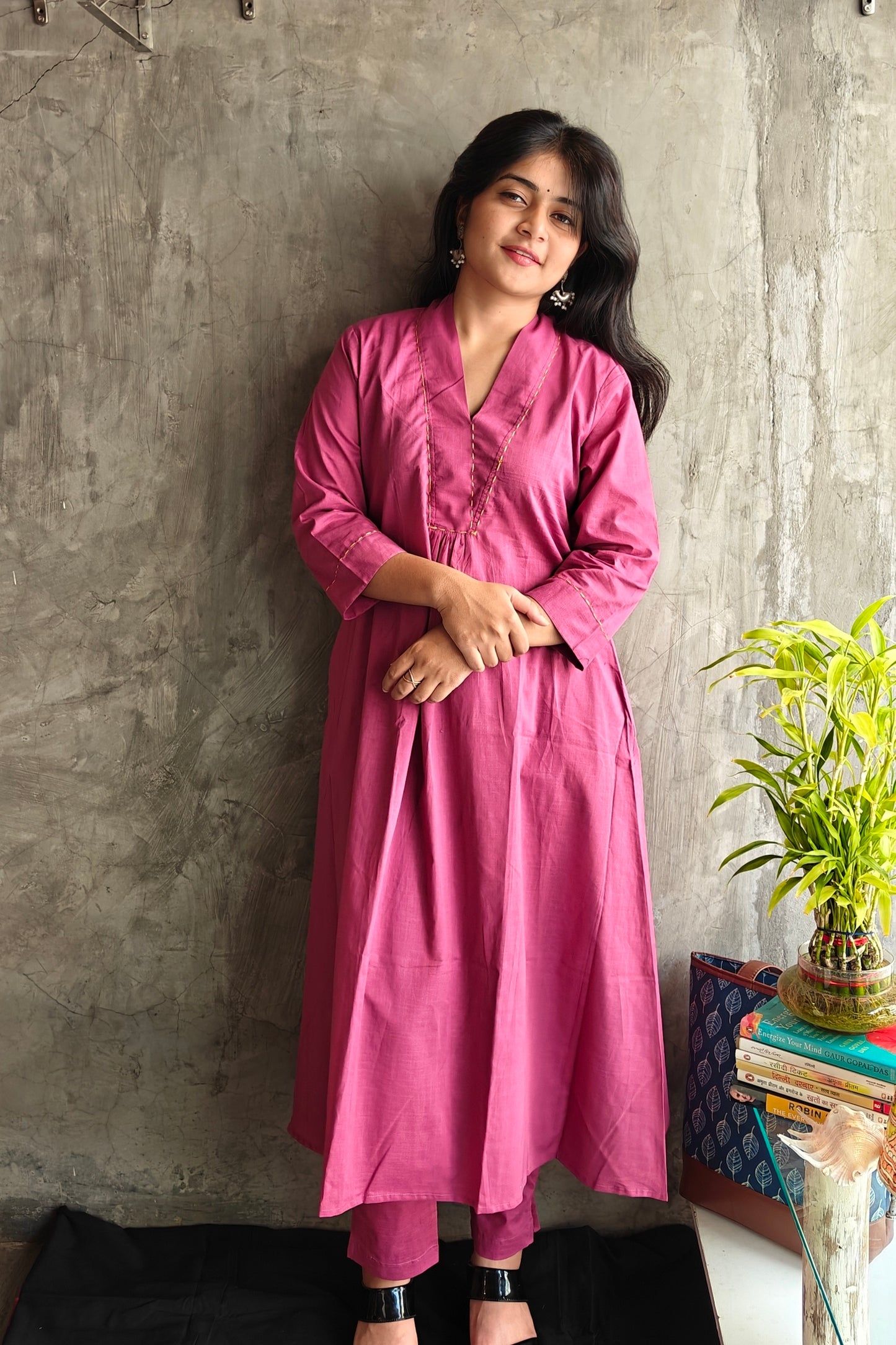 Old Rose Cotton Co-ord Set